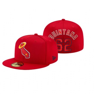 Angels Jose Quintana Red 2021 Clubhouse Hat