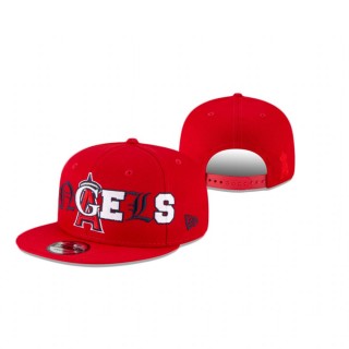 Los Angeles Angels Red Mixed Font 9Fifty Snapback Hat