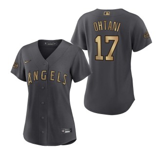 Women's Shohei Ohtani Los Angeles Angels American League Charcoal 2022 MLB All-Star Game Replica Jersey