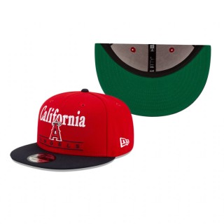 Los Angeles Angels Red Two Tone Retro 9FIFTY Snapback Hat