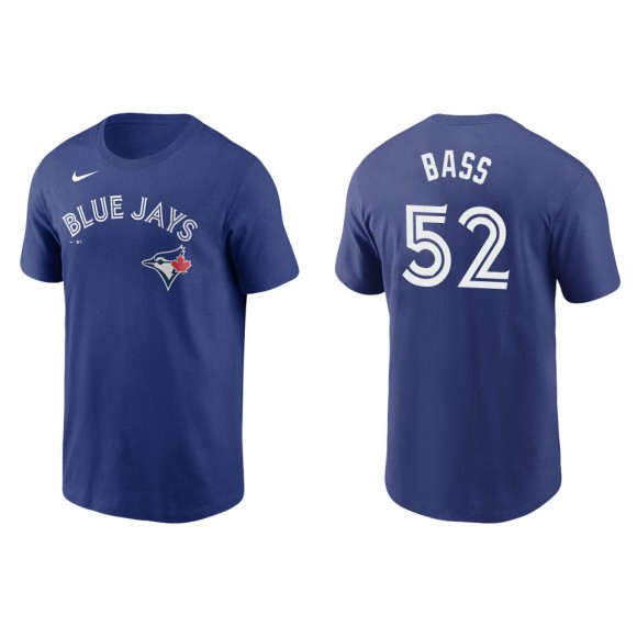 Men's Toronto Blue Jays Anthony Bass Royal Name & Number T-Shirt