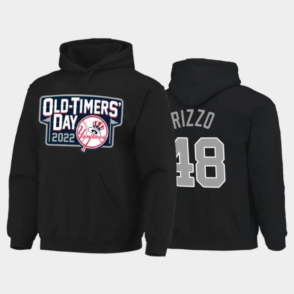 2022 Old-Timers' Day Yankees #48 Anthony Rizzo Black Hoodie
