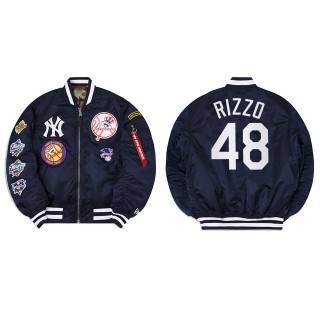 Men's New York Yankees Anthony Rizzo Navy Alpha Industries Jacket