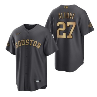 Men's Jose Altuve Houston Astros American League Charcoal 2022 MLB All-Star Game Replica Jersey