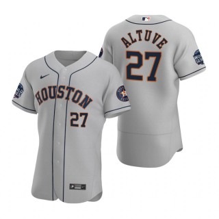 Houston Astros Jose Altuve Gray 2021 World Series Authentic Jersey