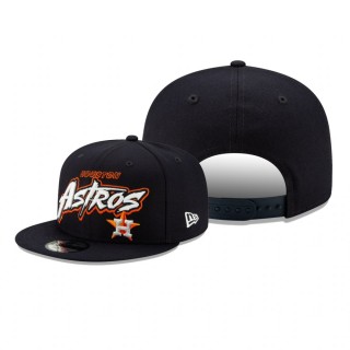 Houston Astros Navy Retro Graffiti 9FIFTY Adjustable Hat