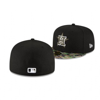 Astros Black Camo Star Viz 59FIFTY Fitted Hat