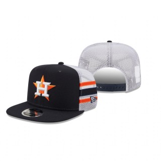 Houston Astros Navy Stripe Trucker 9FIFTY Hat