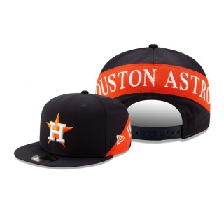 Houston Astros New Era Navy Team Bulletin 9FIFTY Adjustable Snapback Hat