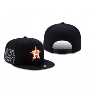 Houston Astros Navy Team Shorten 9FIFTY Adjustable Snapback Hat