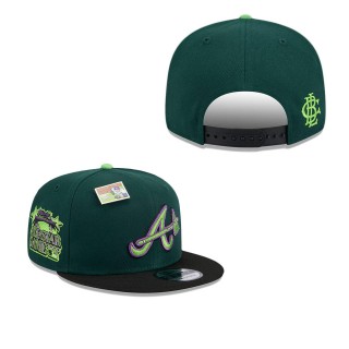 Atlanta Braves Green Black Sour Apple Big League Chew Flavor Pack 9FIFTY Snapback Hat