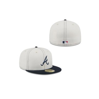 Atlanta Braves Sandy Linen 59FIFTY Fitted Hat