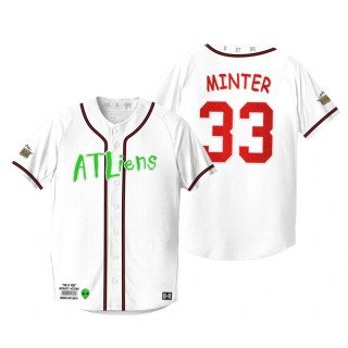 Atlanta Braves A.J. Minter White Outkast 25th Anniversary Baseball Atliens Jersey