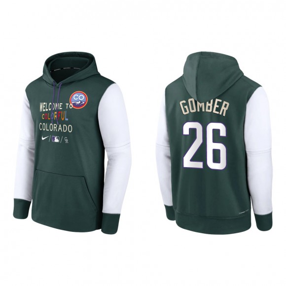 Austin Gomber Colorado Rockies Green Authentic Collection 2022 City Connect Therma Performance Pullover Hoodie
