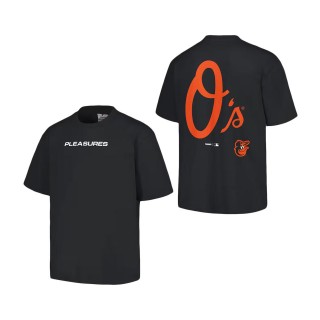 Baltimore Orioles PLEASURES Black Ballpark T-Shirt
