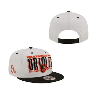 Baltimore Orioles Retro Title 9FIFTY Snapback Hat White Black