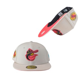 Baltimore Orioles Stone Fluorescent Pink UV 59FIFTY Fitted Hat
