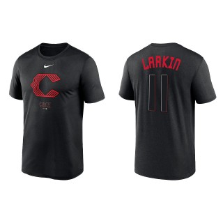 Barry Larkin Cincinnati Reds Black 2023 City Connect Tri-Blend T-Shirt