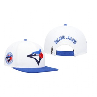 Toronto Blue Jays White Royal Logo Snapback Hat