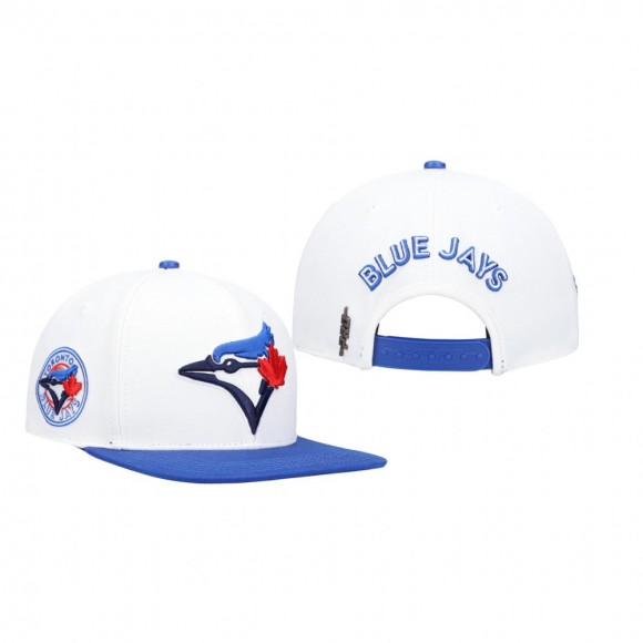 Toronto Blue Jays White Royal Logo Snapback Hat