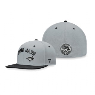Toronto Blue Jays Gray Black Team Fitted Hat