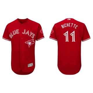 Bo Bichette Toronto Blue Jays Scarlet Canada Day Authentic Collection Flex Base Player Jersey