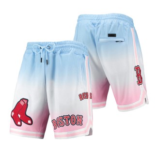 Men's Boston Red Sox Blue Pink Team Logo Pro Ombre Shorts