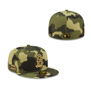 Boston Red Sox New Era Camo 2022 Armed Forces Day 59FIFTY Fitted Hat