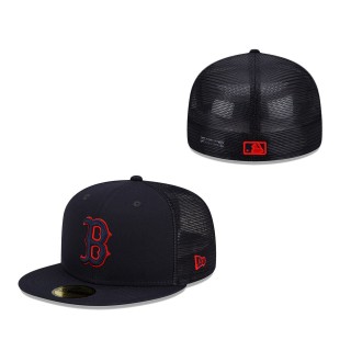 Boston Red Sox Youth 2022 Batting Practice 59FIFTY Fitted Hat Navy