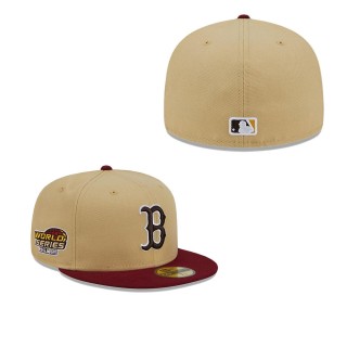 Boston Red Sox Vegas Gold Cardinal 59FIFTY Fitted Hat