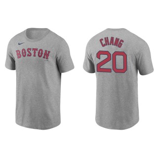 Boston Red Sox Yu Chang Gray Name Number T-Shirt