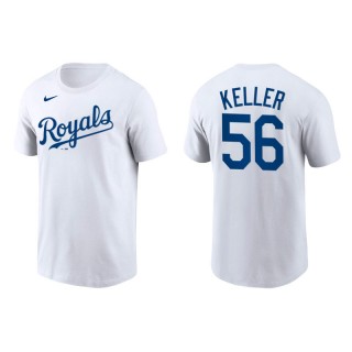 Brad Keller Kansas City Royals White Team Wordmark T-Shirt