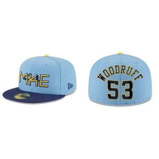 Brandon Woodruff Brewers Powder Blue 2022 City Connect 59FIFTY Fitted Hat