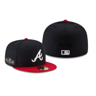 Braves Navy Red 2020 Postseason Home 59FIFTY Fitted Hat