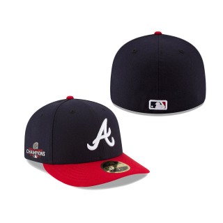 Atlanta Braves 2021 World Series Champions Home Sidepatch Low Profile 59FIFTY Fitted Hat Navy Red