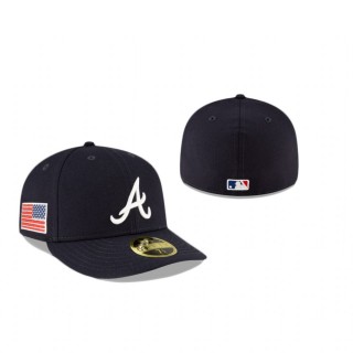 Braves Navy Crystals From Swarovski Flag Low Profile 59Fifty Hat