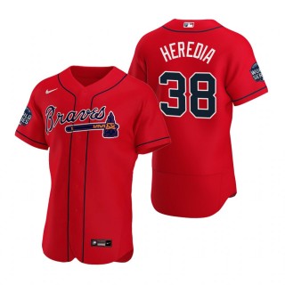 Atlanta Braves Guillermo Heredia Red 2021 World Series Authentic Jersey
