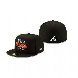 Braves Spider Web Black 59FIFTY Fitted Hat