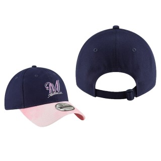 Milwaukee Brewers Navy Pink 2019 Mother's Day 9TWENTY Adjustable Team Glisten Hat