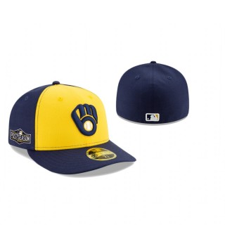 Brewers Gold Navy 2020 Postseason Alternate Low Profile 59FIFTY Hat