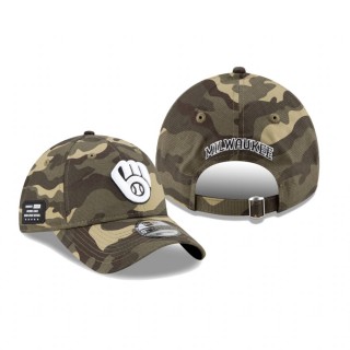Milwaukee Brewers Camo 2021 Armed Forces Day 9TWENTY Hat