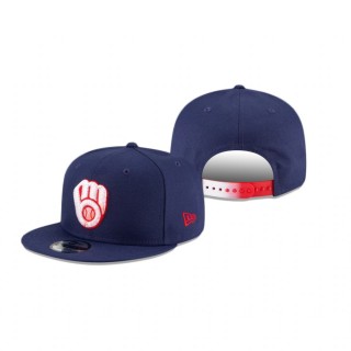 Milwaukee Brewers Navy Americana Fade 9FIFTY Snapback Hat