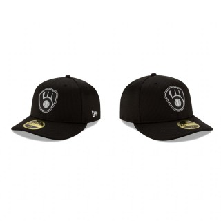 Brewers Clubhouse Black Team Low Profile 59FIFTY Fitted Hat
