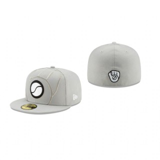 Brewers Elements Gray Tonal 59FIFTY Fitted Hat