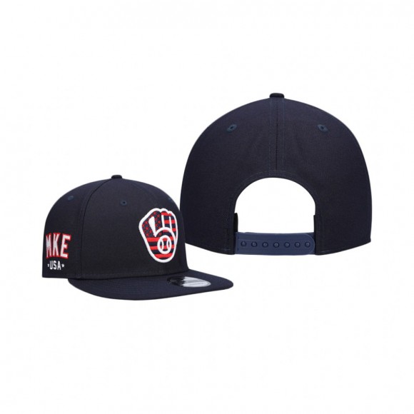 Brewers 4th of July 9FIFTY Snapback Navy Hat
