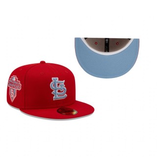 St. Louis Cardinals Scarlet 2011 World Series Blue Undervisor 59FIFTY Hat