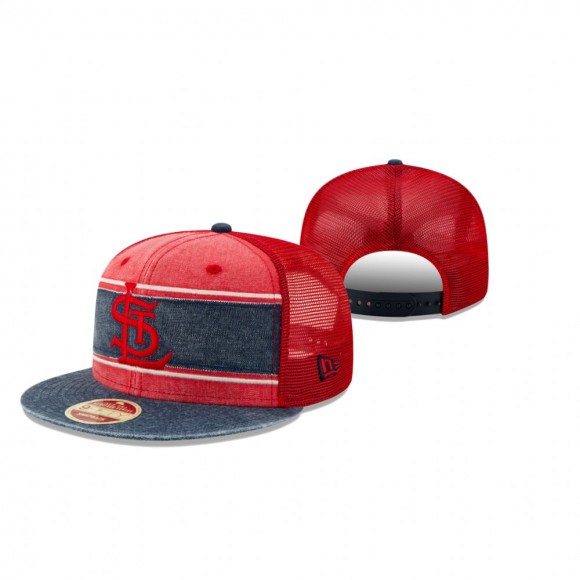 St. Louis Cardinals Red Heritage Band Trucker 9FIFTY Hat