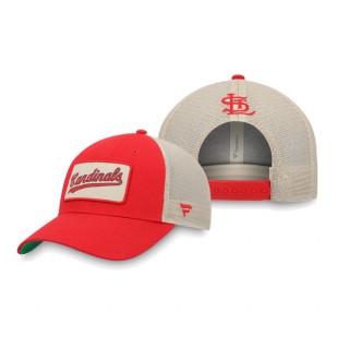 St. Louis Cardinals Red Natural True Classic Trucker Snapback Hat