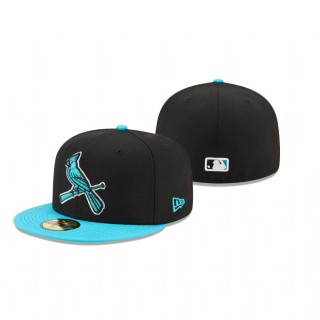 Cardinals Black Blue Spring Two-Tone 59FIFTY Fitted Hat