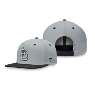 St. Louis Cardinals Gray Black Team Snapback Hat
